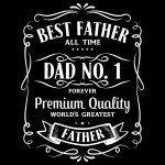 Best Father No. 1 Direct to Film (DTF) Heat Transfer F-1001