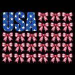 US Patriotic Bow Flag Direct to Film (DTF) Heat Transfer U-1017