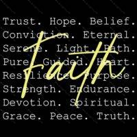 Words Of Faith Direct to Film (DTF) Heat Transfer I-1016