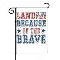 Land Of The Free Because Of The Brave Garden Flag U-1007