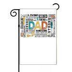 Dad Wordart Garden Flag F-994
