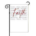 Words Of Faith Garden Flag I-1016