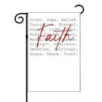 Words Of Faith Garden Flag I-1016