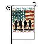 Land Of The Free Because Of The Brave Garden Flag U-998