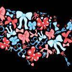USA Composed Of Bows Metal Photo U-1010