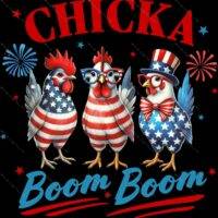 Chicka Boom Boom Patriotic Metal Photo U-1000