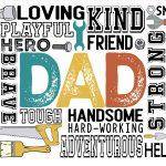 Dad Wordart Metal Photo F-994