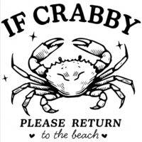 If Crabby Please Return To The Beach Metal Photo F-1012