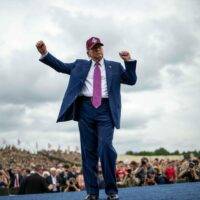 Trump Dancing At Fort Bragg Metal Photo