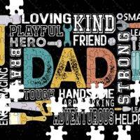 Dad Wordart Jigsaw Puzzle F-994