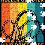 Roller Coaster Hair Don't Care Amusement Park Jigsaw Puzzle F-1005