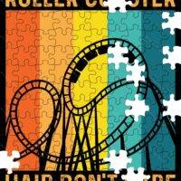 Roller Coaster Hair Don't Care Amusement Park Jigsaw Puzzle F-1005