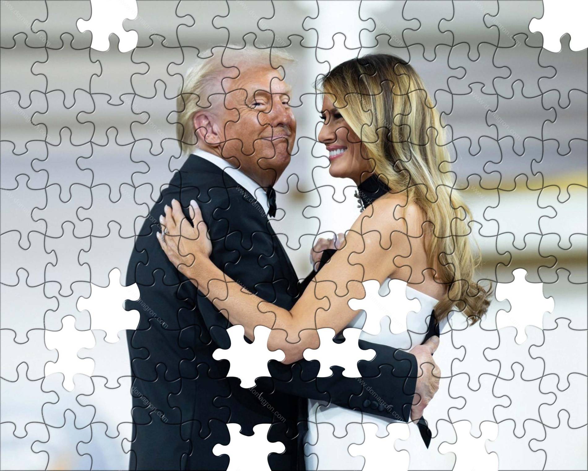 Donald Trump and Melania Trump Dancing At Inaugural Ball Jigsaw Puzzle