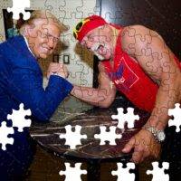Trump and Hulk Hogan Arm Wrestling Jigsaw Puzzle