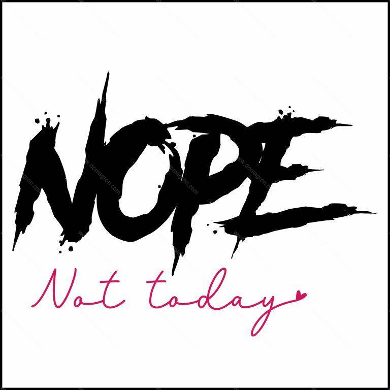 Nope Not Today Direct to Film (DTF) Heat Transfer S-1022