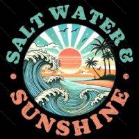 Salt Water & Sunshine Summertime Metal Photo F-1023