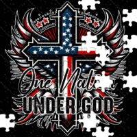 One Nation Under God Patriotic Jigsaw Puzzle U-1036