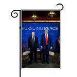 Trump and Putin at October Peace Summit In Alaska Garden Flag