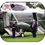 Trump  Waiving Next To Marine 1 Mouse Pad