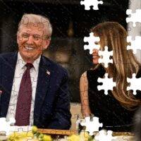 Donald Trump and Melania Dining Jigsaw Puzzle