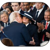 Trump Kissing Melania at Inauguration Mouse Pad