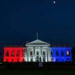 Whitehouse Lit On July 4th 2025 Metal Photo