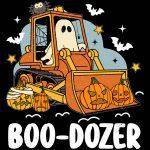 Boo-Dozer Halloween Direct to Film (DTF) Heat Transfer H-1079