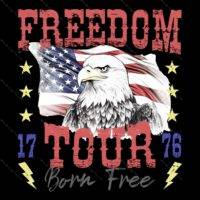 Freedom Tour Patriotic Direct to Film (DTF) Heat Transfer U-1066