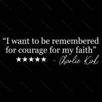 I Want To Be Remembered For Courage For My Faith Charlie Kirk Quote Mouse Pad Q-1110