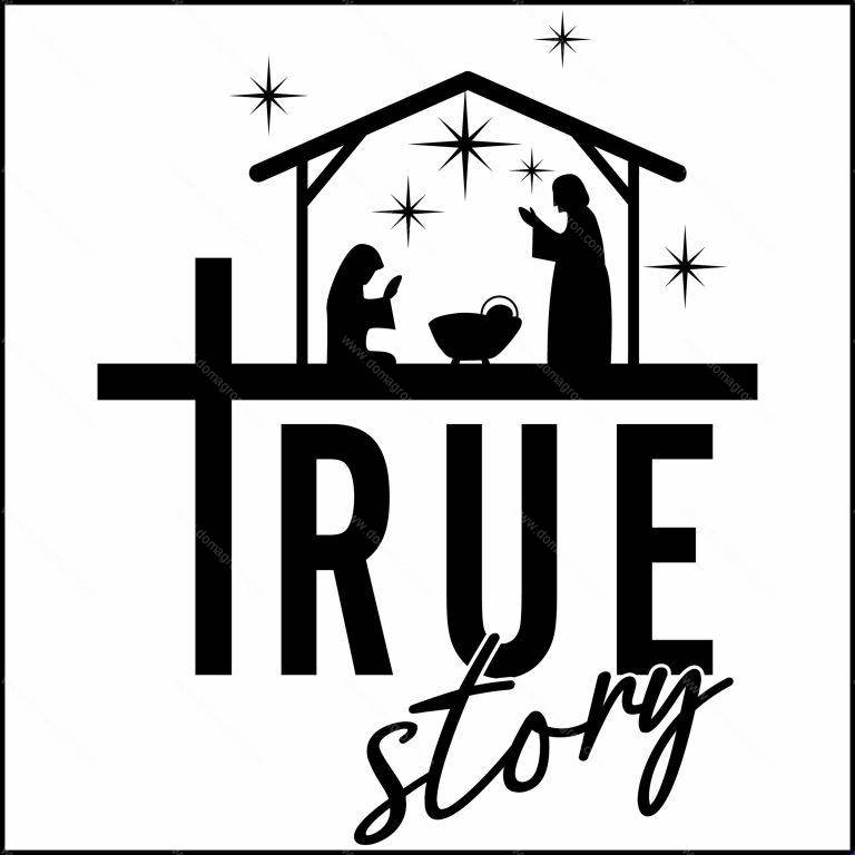 True Story Nativity Scene Direct to Film (DTF) Heat Transfer I-1072