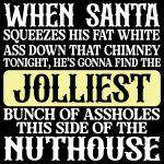 When Santa Squeezes His Fat Christmas Direct to Film (DTF) Heat Transfer I-1055