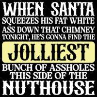 When Santa Squeezes His Fat Christmas Direct to Film (DTF) Heat Transfer I-1055