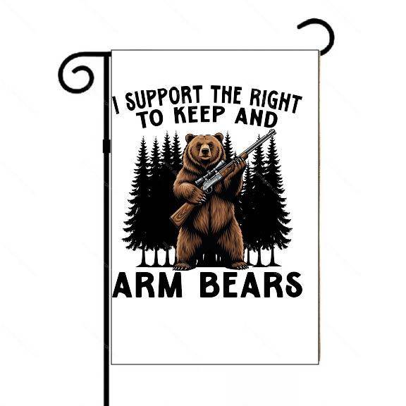 I Support The Right To Keep And Arm Bears Garden Flag N-1063