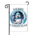 Merry Christmas Peekaboo Penguin Garden Flag H-1092