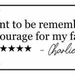 I Want To Be Remembered For Courage For My Faith Charlie Kirk Quote License Plate Q-1110