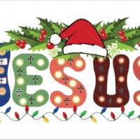 Jesus Christmas With Santa Hat Metal Photo H-1106