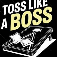 Toss Like A Boss Cornhole Metal Photo C-1045
