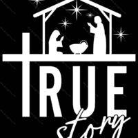True Story Nativity Scene Metal Photo I-1072