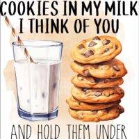 When I Dunk My Cookies In My Milk I Think Of You And Hold Them Under Until The Bubbles Stop Metal Photo S-1065