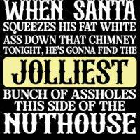 When Santa Squeezes His Fat Christmas Metal Photo H-1055