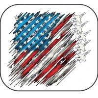 Fighter Jet American Flag Mouse Pad U-1069