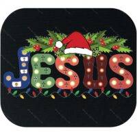 Jesus Christmas With Santa Hat Mouse Pad H-1106