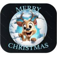 Peekaboo Reindeer Merry Christmas Mouse Pad H-1100