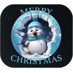 Merry Christmas Peekaboo Penguin Mouse Pad H-1092