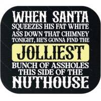 When Santa Squeezes His Fat Christmas Mouse Pad I-1055