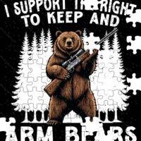 I Support The Right To Keep And Arm Bears Jigsaw Puzzle N-1063