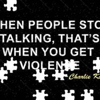 When People Stop Talking, That's When You Get Violence Charlie Kirk Quote Jigsaw Puzzle Q-1086