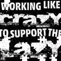 Working Like Crazy To Support The Lazy Jigsaw Puzzle S-1048