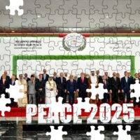 Peace 2025 Donald Trump and World Leaders at Israel Peace Accord Jigsaw Puzzle