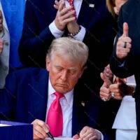 Trump Signing The One Big Beautiful Bill Metal Photo